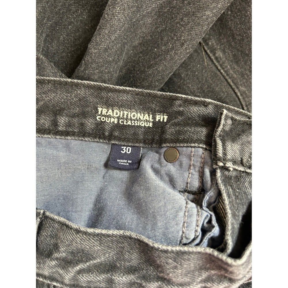 Lands End Traditional Fit Dark‎ Wash Denim Jeans Women's Size 30 Utility Grunge - Picture 7 of 7